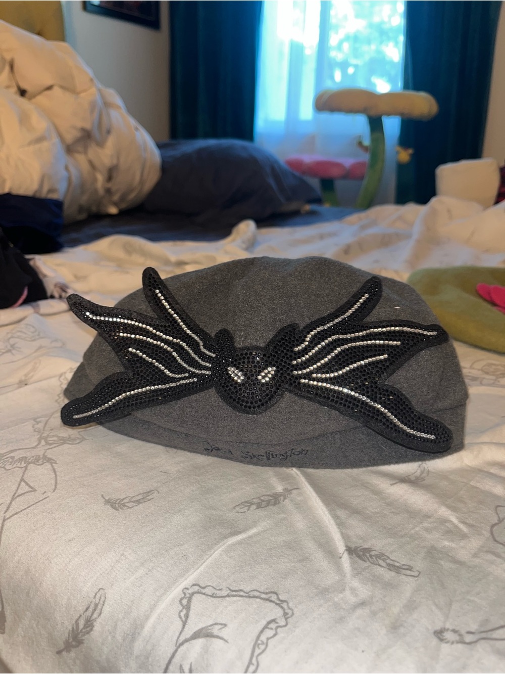 Disney Parks Jack Skellington Sequin Bat Beret